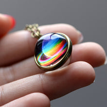 Load image into Gallery viewer, Nebula Galaxy Double Sided Necklace