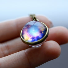 Load image into Gallery viewer, Nebula Galaxy Double Sided Necklace