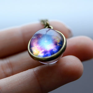 Nebula Galaxy Double Sided Necklace